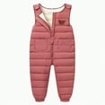 thumbnail image 1 of HCNTES Children's Insulated Snowsuit with Adjustable Shoulder Straps Kids Winter Bib Overalls for Snow Fun(A-Watermelon Red,6-12 Months), 1 of 6