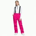 thumbnail image 1 of HCNTES Children's Insulated Snowsuit with Adjustable Straps Kids Winter Bib Overalls for Skiing Outdoor Fun(A01-Hot Pink,S), 1 of 7