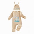 thumbnail image 1 of HCNTES Baby Boy Easter Outfits Complete My 1st Easter Bodysuit, Suspender Pants and Hat 3-Piece Set Baby Boy Easter Clothes, 1 of 6