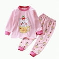 thumbnail image 1 of HCNTES Fall Baby Boy Pant Set Toddler Crewneck Long Sleeve Pullover Sweatshirt Sweatpant 2Pcs Winter Outfits Clothes(12-18 Months,Pink-8), 1 of 4