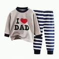 thumbnail image 1 of HCNTES Fall Toddler Baby Boy Clothes Winter Outfits Long Sleeve Sweatshirt Long Pants Little Boy Cothing Set(1-2 Years,Navy#4), 1 of 4