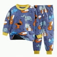 thumbnail image 1 of HCNTES Fall Toddler Baby Boy Clothes Winter Outfits Long Sleeve Sweatshirt Long Pants Little Boy Cothing Set(3-6 Months,Blue#@2), 1 of 3