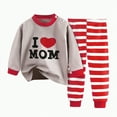 thumbnail image 1 of HCNTES Fall Toddler Baby Boy Clothes Winter Outfits Long Sleeve Sweatshirt Long Pants Little Boy Cothing Set(5-6 Years,Red#@5), 1 of 4