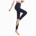 thumbnail image 1 of HCNTES Fashion Women Brushed Stretch Fleece Lined Thick Tights Warm Winter Pants Warm Leggings Ankle-Length Pants(Blue,XS), 1 of 8