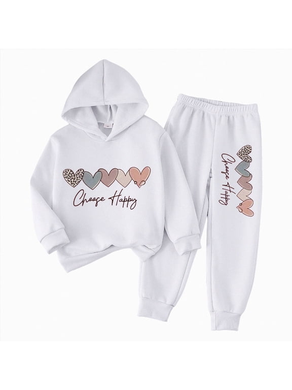 Girls Clothes 1T 2T 3T 4T 5T 6T 7T Child Girl Fall Winter Clothes Little Kids Long Sleeve Shirt Elastic Waist Pants 2PCS Matching Sets Kid Princess Outfits
