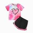 thumbnail image 1 of HCNTES Girls Clothes 1T 2T 3T 4T 5T 6T Toddler Baby Girl Summer Clothes Set Short Sleeve T-shirt Tops Pants Little Kids School Wear Outfits 2Pcs, 1 of 8