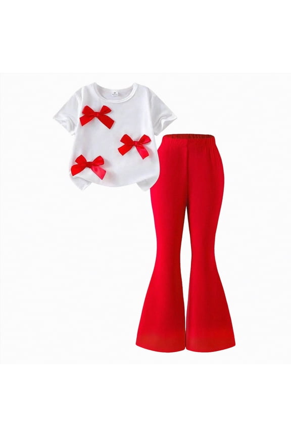 Girls Clothes 2 Piece Cute Butterfly T-Shirt Tops & Cargo Pants Spring Summer Outfits Teen Tween Girls Summer Clothing Set