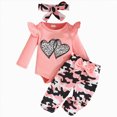 thumbnail image 1 of HCNTES Girls Clothes Baby Girl Clothes Set Heart Print Romper Tops Leopard Print Elastic Waist Pants Toddler Girl Outfits Gifts 3 6 9 12 18 Months, 1 of 6