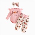 thumbnail image 1 of HCNTES Girls Clothes Newborn Baby Girls Outfits Girl Western Cowboy Motif Romper Jumpsuit Bodysuit Bowknot Pants Set 0 3 6 9 12 18 Months Fall Winter Clothes, 1 of 5