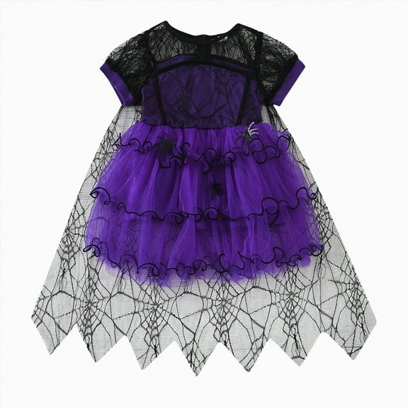 HCNTES Girls Halloween Long Sleeve Letter Prints Romper Bodysuits Bowknot Ruffles Shorts Headbands Outfits(Purple,3-4 YEARS)