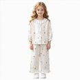 thumbnail image 1 of HCNTES Girls Pajamas 12M 18M 24M 1T 2T Toddler Girl Pajamas Newborn Sleepwear Comfy Long Sleeved Top Elastic Waist Pants 2 Piece Set Baby Outfits for Girls Fall Winter, 1 of 7