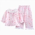 thumbnail image 1 of HCNTES Girls Pajamas 12M 18M 24M 1T 2T Toddler Girl Pajamas Newborn Sleepwear Comfy Long Sleeved Top Elastic Waist Pants 2 Piece Set Baby Outfits for Girls Fall Winter, 1 of 8