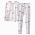 thumbnail image 1 of HCNTES Girls Pajamas Little Kids Girl Pajamas Baby Clothing Soft Long Sleeve Tee Shirt and Pants Set Child Sleepers Toddler Outfits for Girls 24M 2T 3T 4T 5T Fall Winter, 1 of 8