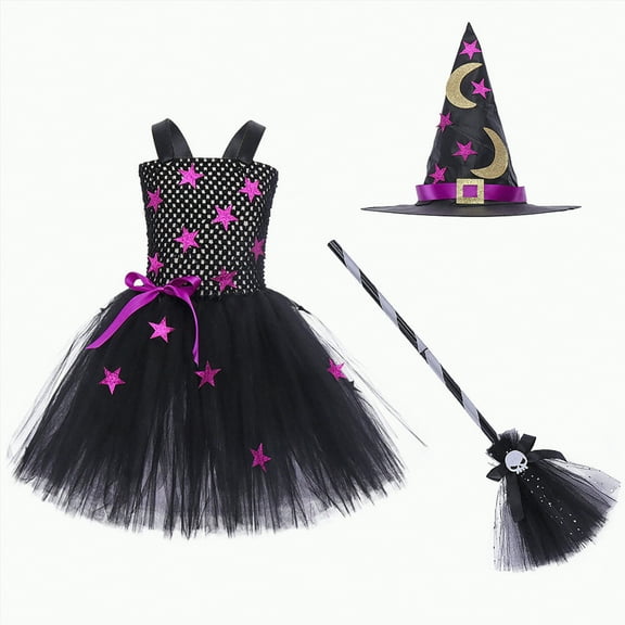 HCNTES Girls Princess Dress Party Dress Halloween Outfits(Style9,5-6 Years)