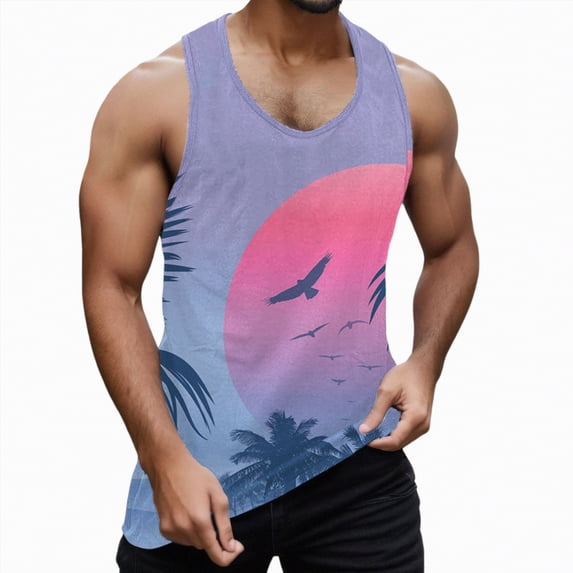 HCNTES Gynecomastia Compression Shirt Men - Premium Slimming Undershirt Compression Tank Top Mens Shapewear & Body Shaper(Purple,L)