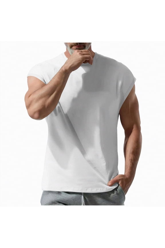 Gynecomastia Compression Shirt Men - Slimming Undershirt for Mens Shapewear, Body Shaper Compression Tank Top(White,M)