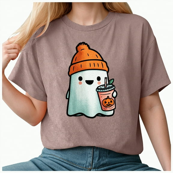 HCNTES Halloween T Shirt Women Tis The Season Shirt Fall Pumpkin Tshirt Latte Coffee Graphic Tees Fall Top(S,A237-Rose Gold)