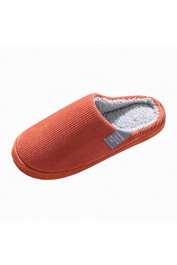 House Slippers for Women Men Slip on Indoor Barefoot Slipper Socks Fuzzy Cozy Sock Shoes for Home Bedroom Travel(Orange,9)