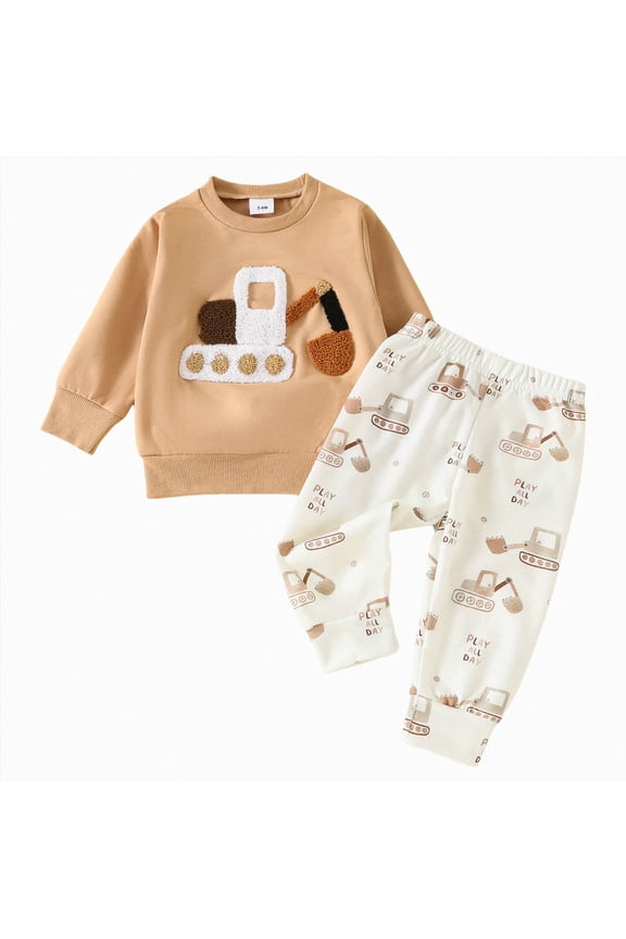 Infant Baby Waffle Fall Outfits Solid Color Long Sleeve Sweatshirt Tops Pants Set Winter Clothes for Boys Girls ropa para bebe boy 9 12 meses(Yellow,12-18 Months)