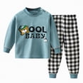 thumbnail image 1 of HCNTES Toddler Baby Girl Boy Fall Winter Clothes Long Sleeve Sweatshirt Pullover Tops Pants Set(5-6 Years,Navy-6), 1 of 4