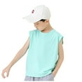 thumbnail image 1 of HCNTES Kids Boy T-Shirts with Side Pockets on Cotton Short Sleeves for Convenience​,13-14 Years Mint Green, 1 of 4
