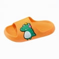 thumbnail image 1 of HCNTES Kids Boys Girls Slides Non-slip Summer Beach Pool Shoes Toddler Baby Slide Sandals Indoor & Outdoor Garden Slippers Shower Shoes(Orange,3), 1 of 5