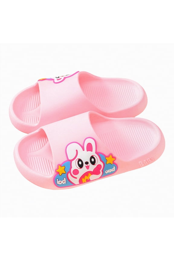 Kids Boys Girls Water-Resistant Slides Soft Non-Slip Slippers for Spring Summer Beach Pool Bathroom Homewear(Z01-Red,12)