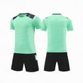 thumbnail image 1 of HCNTES Kids Boys Short Sleeve Crew Neck T-Shirt and Short Set Children's Summer Back to School Clothing Boys Soccer Set Sport Team Uniform 6T 7T 8T 9T 10T(H03-F,7-8 Years), 1 of 4