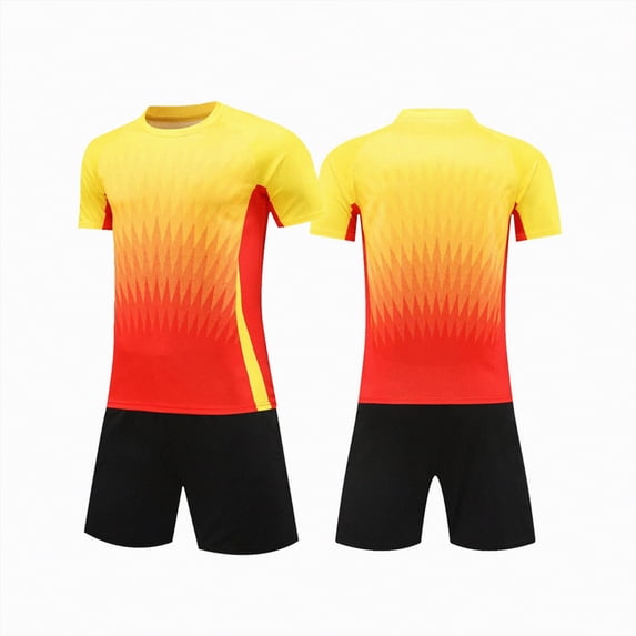 HCNTES Kids Boys Short Sleeve Crew Neck T-Shirt and Short Set Children's Summer Back to School Clothing Boys Soccer Set Sport Team Uniform 6T 7T 8T 9T 10T(H03-C,7-8 Years)