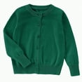 thumbnail image 1 of HCNTES Kids Girls Cable Knit Cardigan Sweater Solid Cotton Button Down Long Sleeve Sweater Uniform Cardigan Outerwear(4-5 Years,Dark Green#&4), 1 of 5