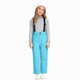 thumbnail image 1 of HCNTES Kids Waterproof Snow Bib Overalls Toddler Adjustable Shoulder Straps Comfortable Winter Ski Wear(A-Light Blue,8-10 Years), 1 of 9