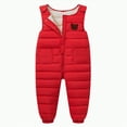 thumbnail image 1 of HCNTES Kids Winter Snow Bib Overalls Toddler Waterproof Design Adjustable Straps Comfortable Ski Wear(A01-Red,5-6 Years), 1 of 6