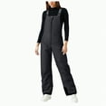 thumbnail image 1 of HCNTES Ladies Casual Snow Bibs Waterproof Insulated Overalls with Comfortable Fit for Women Winter Fashion(B-Black,2XL), 1 of 8