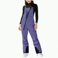 thumbnail image 1 of HCNTES Ladies Fashion Snow Bibs Waterproof Insulated Overalls with Comfortable Fit for Women Casual Winter Wear(A-Purple,2XL), 1 of 8