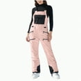 thumbnail image 1 of HCNTES Ladies Winter Snow Bibs Waterproof Insulated Overalls with Comfortable Design for Women Casual Wear(B-Pink,S), 1 of 9