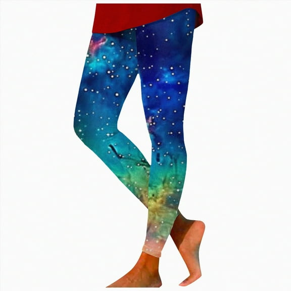 HCNTES Leggings for Women Cosmic Sky Size Leggings Lifting Casual Workout Gym Leggings(Dark Blue,XXL)