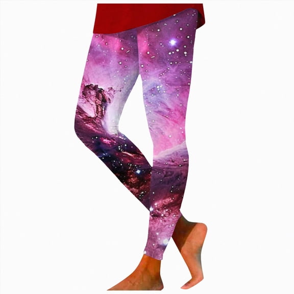 HCNTES Leggings for Women Cosmic Sky Size Leggings Lifting Casual Workout Gym Leggings(Hot Pink,XXL)