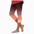 thumbnail image 1 of HCNTES Leggings for Women Floral Print High Waist Capris Knee Length Slim Fit Yoga Cropped Trousers(Hot Pink,L), 1 of 5