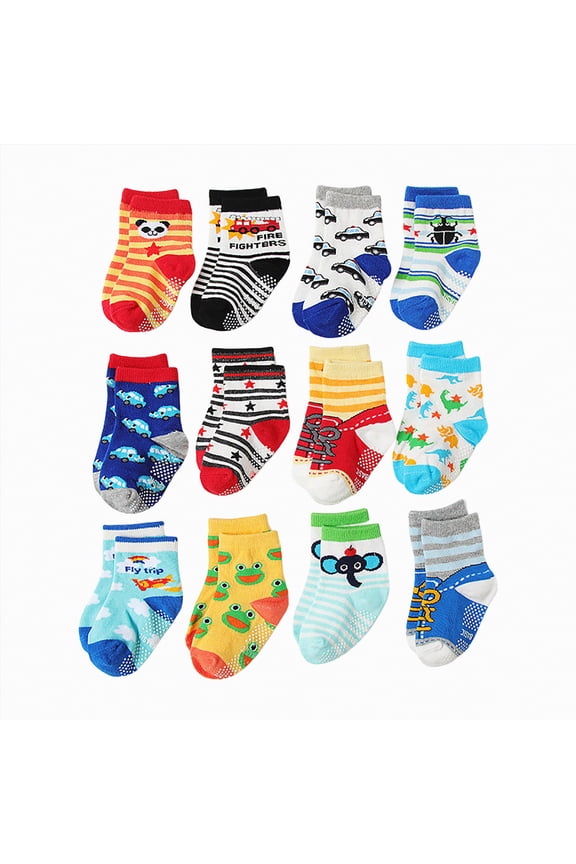 Little/Big Kid Socks Set Girls Boys Crew Socks Set Children 1T 2T 3T 4T 5T 6T 7T Spring Summer Daily School Activities Socks Set(Z01-D,0-1 Years)