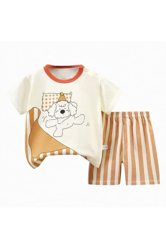 Little/Big Kids Clothes Short Sleeve Pullover Tops + Pants Set Sweatsuit Toddler Baby Boys Girls Spring Summer Unisex Loungewear Outfits Set(White,3-4 Years)