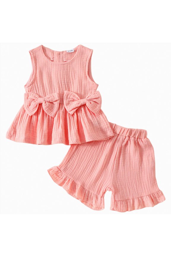 Little Girl Outfits Fun Rainbow Tie-Dye Heart Print Tee and Shorts 2-Piece Set for Playdates Summer Toddler Girl Clothes