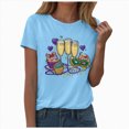 thumbnail image 1 of HCNTES Mardi Gras Shirt for Women Mardi Gras Outfit Carnival Tshirt Fat Tuesday Party Tee New Orleans Party Short Sleeve(Size:XL), 1 of 9
