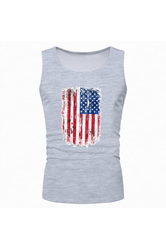 Men's 3D Tank Tops Summer Casual Novelty Sleeveless Shirt Unisex Colorful Graphics Top Tees Shirt(Grey,XXXL)