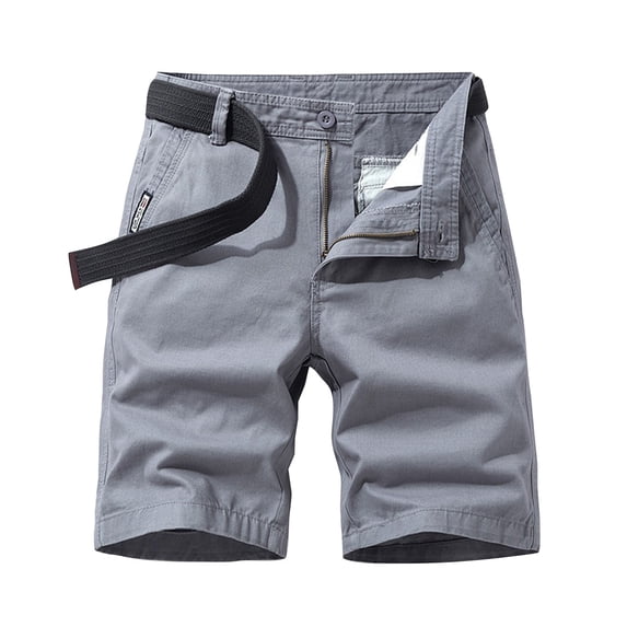 HCNTES Men's Cargo Classic Drawstring Summer Beach Shorts with Pockets(Grey,29)
