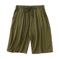 thumbnail image 1 of HCNTES Men's Casual Shorts Cotton Elastic Waist Drawstring Shorts Lightweight Summer Beach Shorts(4XL,AG), 1 of 9