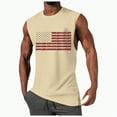 thumbnail image 1 of HCNTES Men's Casual Tank Tops Knit Sleeveless Lightweight Tee Muscle Basic T Shirts sleeveless mens shirt(M,Beige), 1 of 4