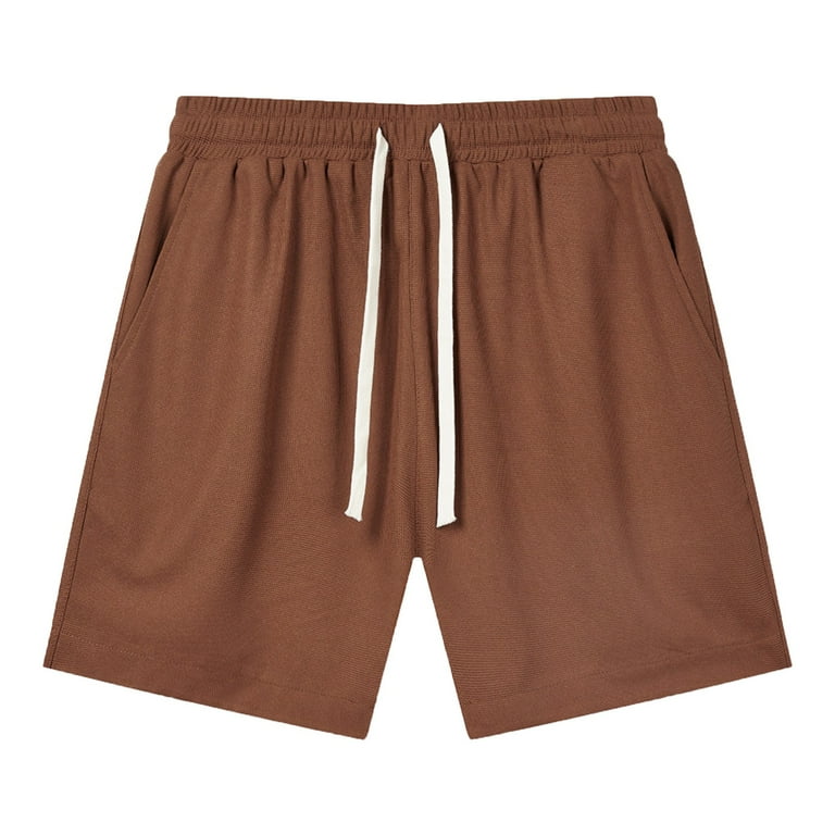 HCNTES Men s Casual Twill Shorts Cotton Drawstring Stretch Summer Short with Pockets Coffee S Walmart
