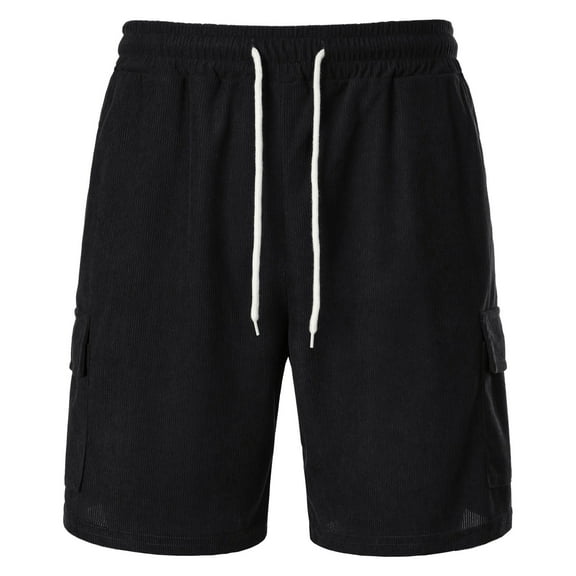 HCNTES Men's Hiking Shorts Lightweight Outdoor Work Shorts for Men Travel Golf Camping Casual with Pockets(Z01-Black,M)