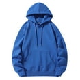 thumbnail image 1 of HCNTES Men's Hoodie, Men'S Hoodie, Men's Comfortable Sweatshirt Long Sleeve Plain Hoodie(Blue,XL), 1 of 6