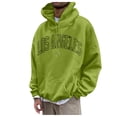 thumbnail image 1 of HCNTES Men's Pullover Hoodie Sweatshirt Long Sleeve Drawstring with Pockets Sweatshirt Long Sleeve Plain Hoodie(Green,3XL), 1 of 7